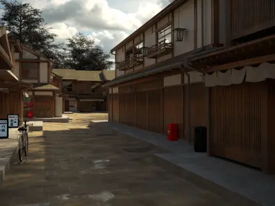 Japan kyoto Street  3D model