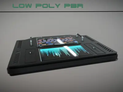 Sci-fi Panel Element Low-poly 3D model