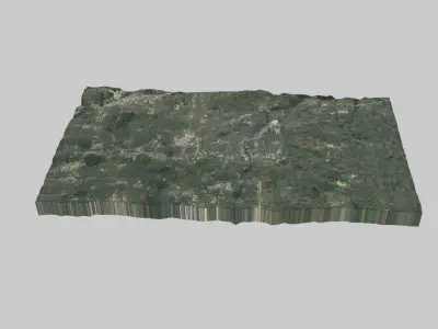 Aurora City Low-poly 3D model