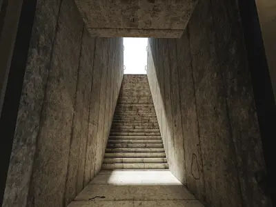 Underground Bunker With Modular Pack Low-poly 3D model