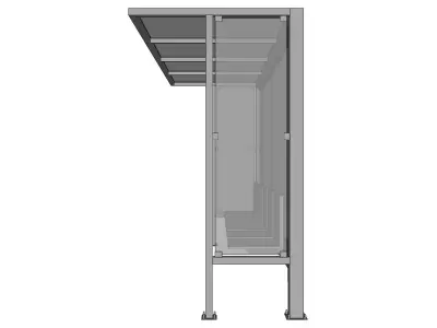 Bus Stop - Bus Station 01 3D model