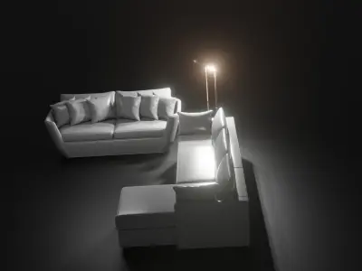 Relaxing Sofa Scene 3D model