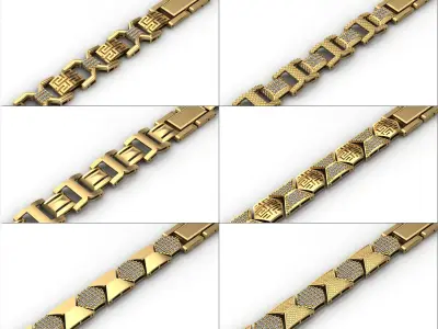 70 Model Womens Bracelet Gents Bracelets Mens Bracelets Bangles  3D Model Pack