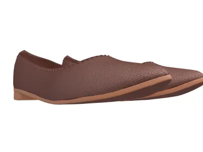 Flat Shoes v2 006 Low-poly 3D model