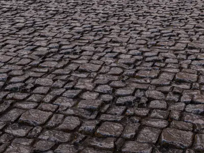 Brick Floor - Medieval Low-poly 3D model