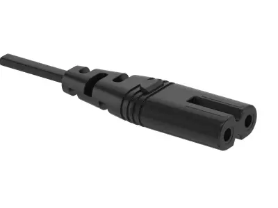 IEC 320 C8 Male Module 3D model