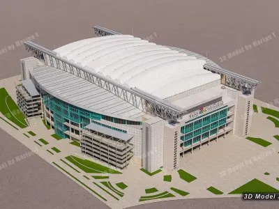 NRG Stadium - Houston Texas USA Low-poly 3D model