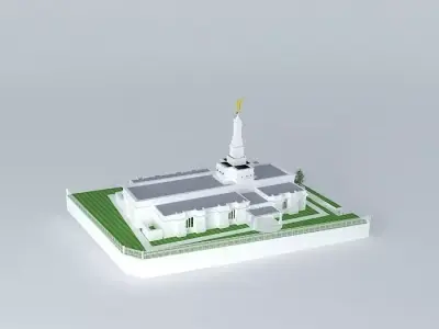 LDS. Temple Tuxtla Gutierrez, Chiapas, Mexico. Templo Mormon,... Free 3D model