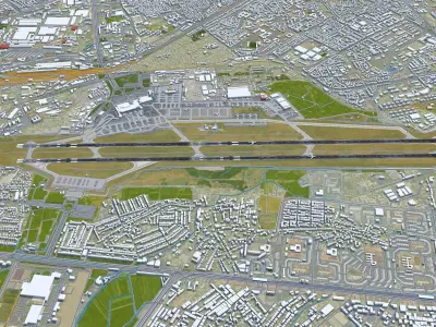 Tashkent International Airport Low-poly 3D model