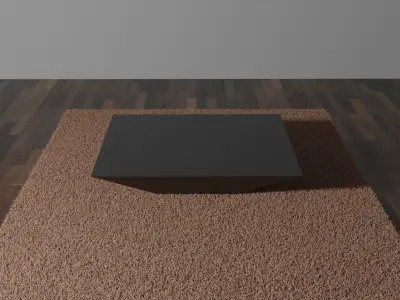 Table empty room with coffee Low-poly 3D model