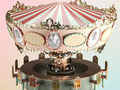  Carousel Bar Lounge 3D model