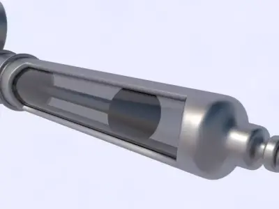 Vintage Syringe 3D model