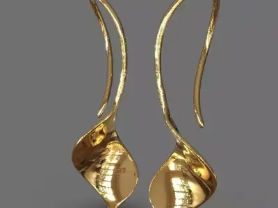 Light fashion earrings 3D print model