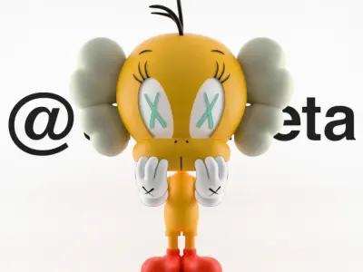 Kaws Tweety Textured 3D model