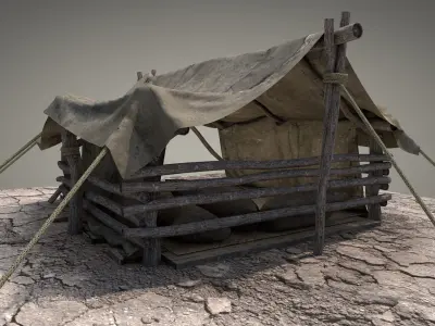 Survival Tent v6 3D model