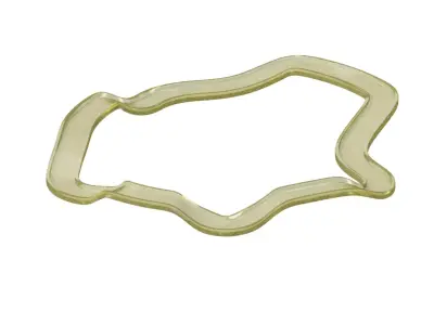 Transparent Sports Games Race Track 3D model