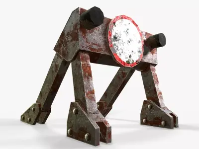 Baffer Stop Low-poly 3D model