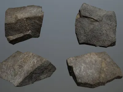 Rock Set 4 Low-poly 3D model