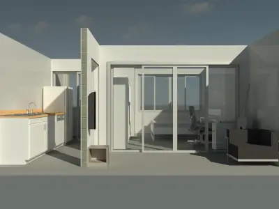 Simple room by REVIT 25R02 3D model