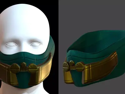 Gas mask helmet 3d model scifi Low-poly  Low-poly 3D model 289