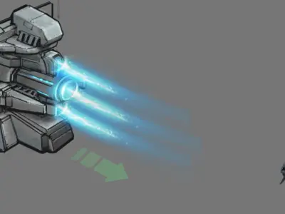 Wall Fortress - Machine Gun Type 03 3D model