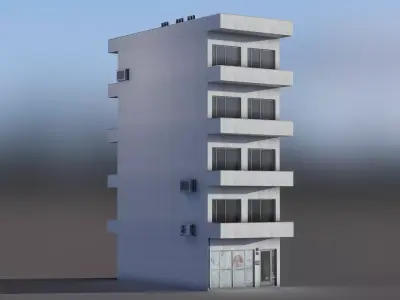 European Building 15 Low-poly 3D model