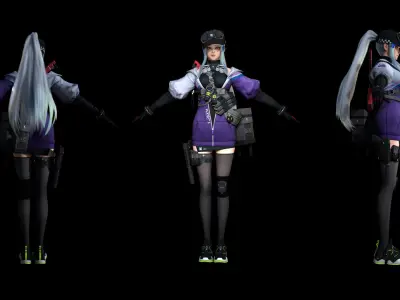 Cyberpunk Girl 3D model