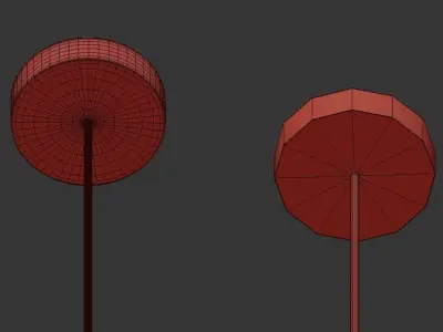 umbra four glass pendant lights hanging from ceiling 3D model