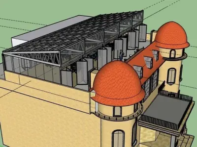 Summer roof terrace 3D model