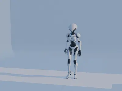Cyber Sentinel - Game Optimized Character Low-poly 3D model