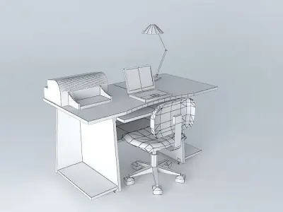 Work Station Free 3D model