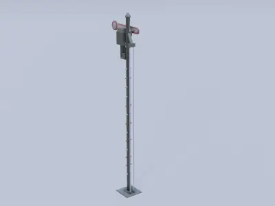 Austrian track signal Low-poly 3D model