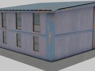 House with canopy only exterior models low-poly Low-poly 3D model