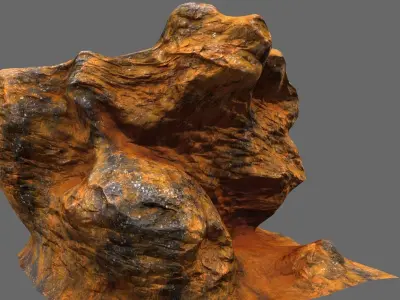 Rock Mount Low-poly 3D model