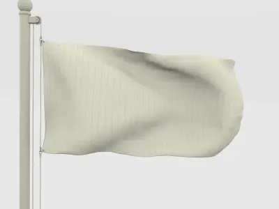 Animated Baden-Wurttemberg German State Flag Low-poly 3D model