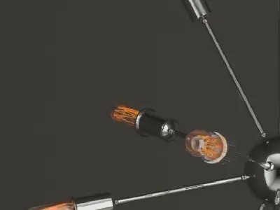 SPUTNIK FILAMENT CHANDELIER 3D model