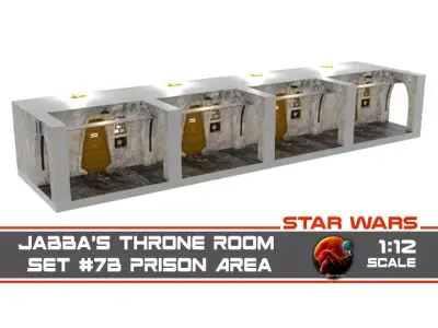 Jabbas Throne Room - Set 7b - Prison Area 1-12 scale Blackseries 3D print model