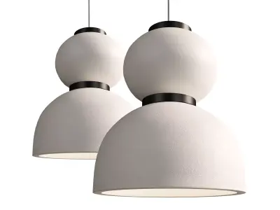 Scandinavian chandelier in Wabi Sabi 3D model