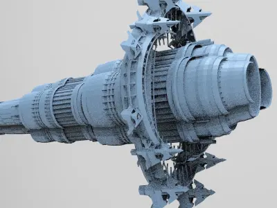 Sci Fi Alien Mountain array 3  3D model