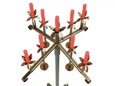 Low poly Artistic Candle stand Low-poly 3D model