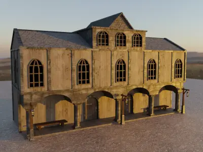 GameReady Medieval Inn Low-poly 3D model