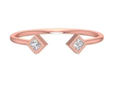 Women Open End Light Weight Band Ring 3D print model 3