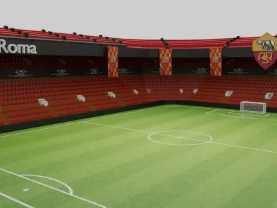 Roma Football Stadium Low-poly 3D model