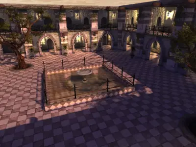 Villa Toscana Low-poly 3D model