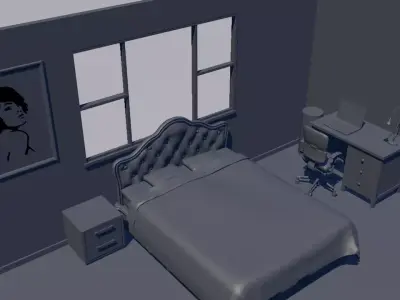Simple room Free 3D model