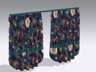 Curtain Low-poly 3D model