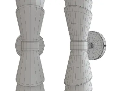 Angie Double Wall Sconce Low-poly 3D model