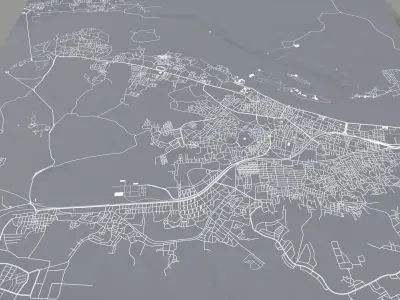 Cityscape Aswan Egypt 3D model