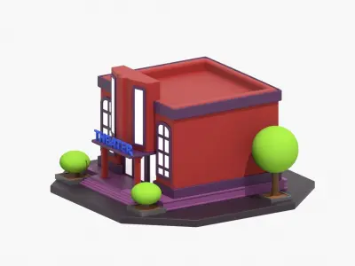 Theater 3D Illustration 3D model