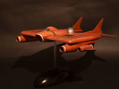 UFO Lunar module and Lunar Carrier 3D print model